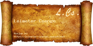 Leimeter Csenge névjegykártya